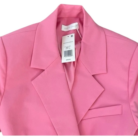 Jonathan Simkhai Kylo Cut Out Pink Blazer Mini Dress, NWT Size 6 - Picture 7 of 13
